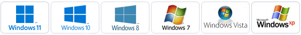 Windows XP, Windows Vista, Windows 7, Windows 8/8.1, Windows 10, Windows 11