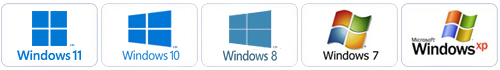 Windows XP, Windows Vista, Windows 7, Windows 8, Windows 10, Windows 11